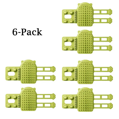 Cat Grooming Supplies 2-Pack Self-Grooming Slicker Brush - Corner Scratching Board with Silicone Massaging Brush, Hair Care & Scratch Relief Gadget for Cats & Kittens, Durable Wear-Resistant