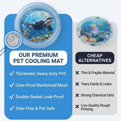 Thickened Anti-Scratch Leakproof Water Mat for Indoor Cats - Durable Interactive Toy, Christmas Gift, Pet Cooling Mat, Pet Supplies, Cat Accessories