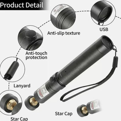 Rechargeable Green Laser Pointer/ Line Light Flashlight Long Distance Range for TV/LED/LCD Screens Flashlights Presentation, Laser Pointer Toy，Office / Outdoors / Cat/Astronomic / Construction Pet Supplies Cat Toy Petlovers